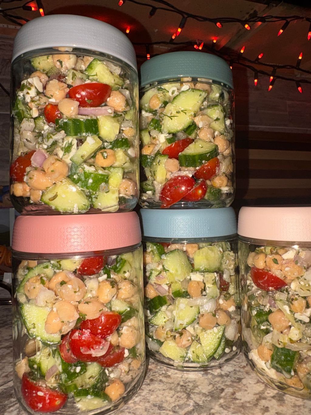 Chickpea Cucumber Feta Salad (Meal&nbsp;Prep)
